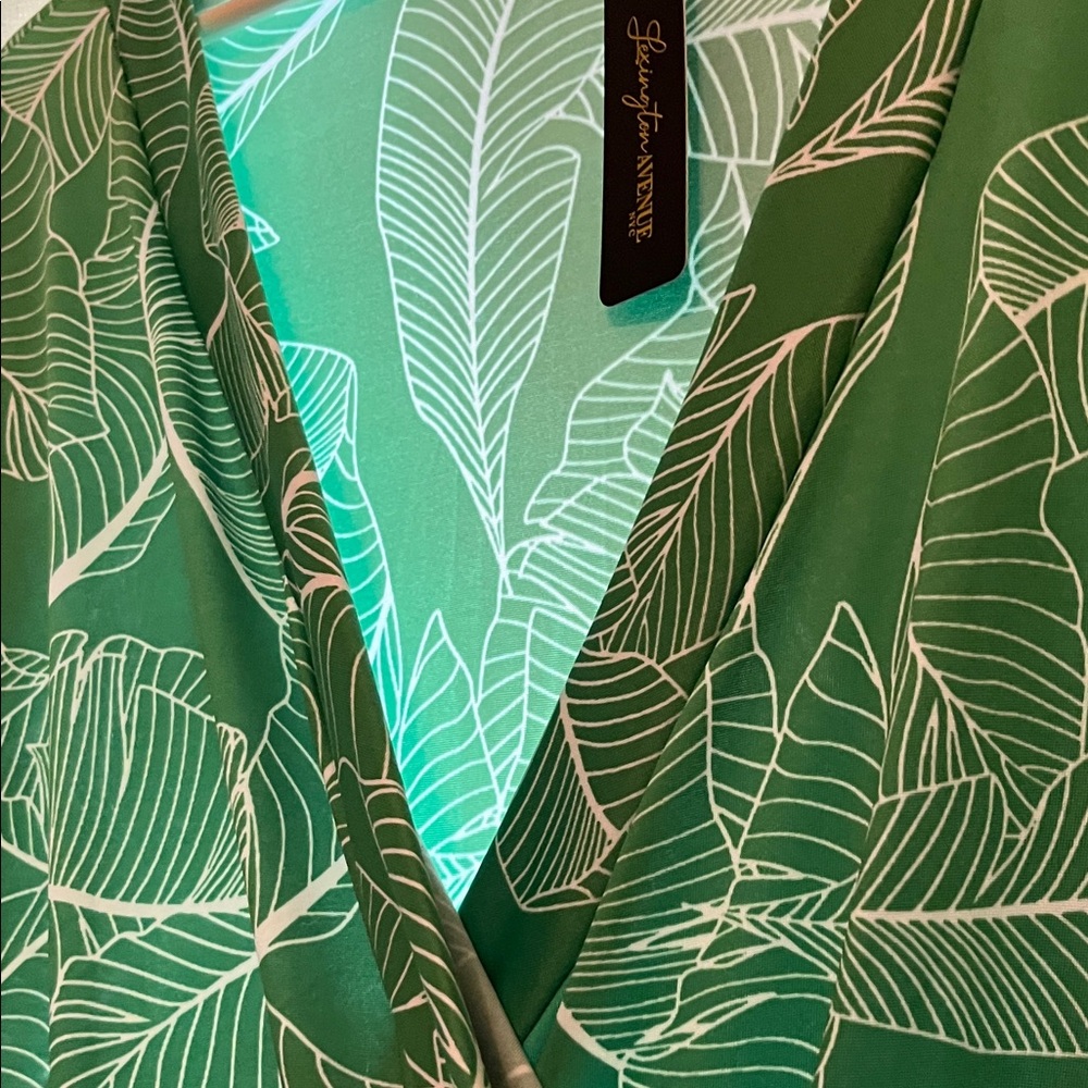 Green Leaf Print Maxi Dress Lexington Avenue’s Green Leaf Print Collection Dress